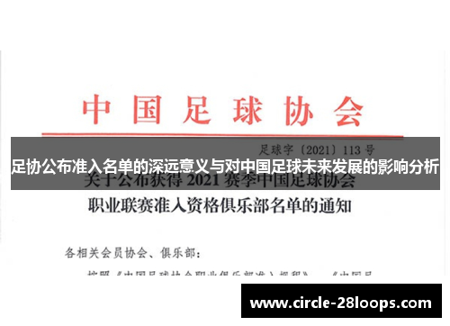 足协公布准入名单的深远意义与对中国足球未来发展的影响分析